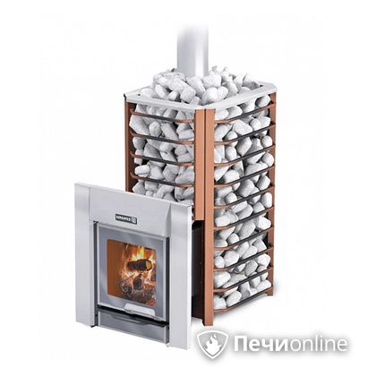 Дровяная банная печь Ермак 12 Сетка-Премиум чугунная топка 10мм в Калининграде